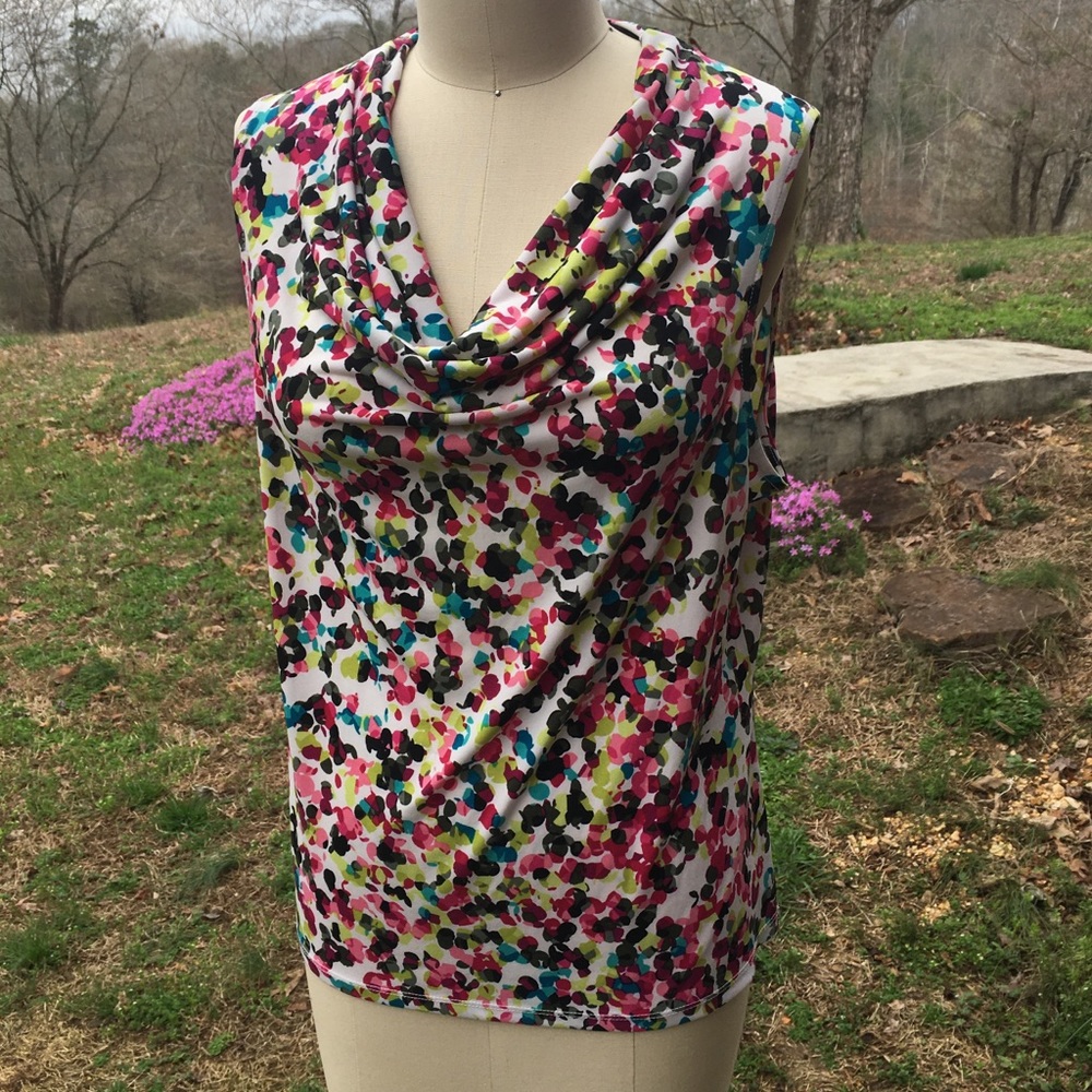 Jones Studio cowl neck suit shell